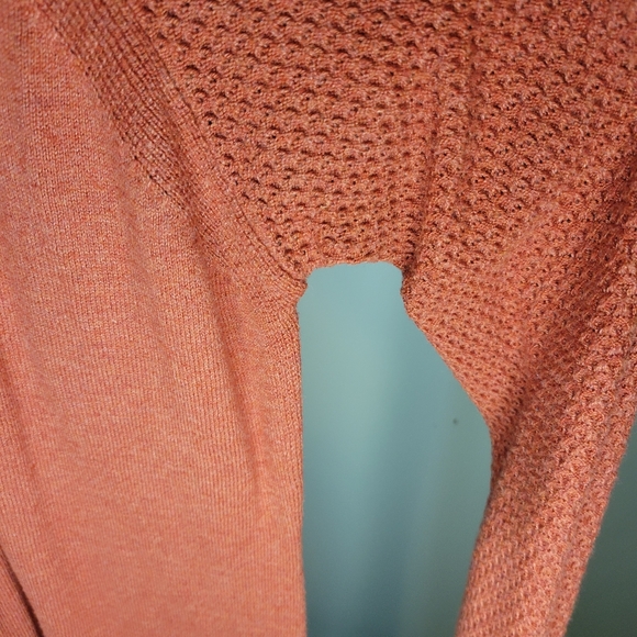LOFT Burnt Orange Long Sleeve Knit Top Size L - Picture 6 of 10